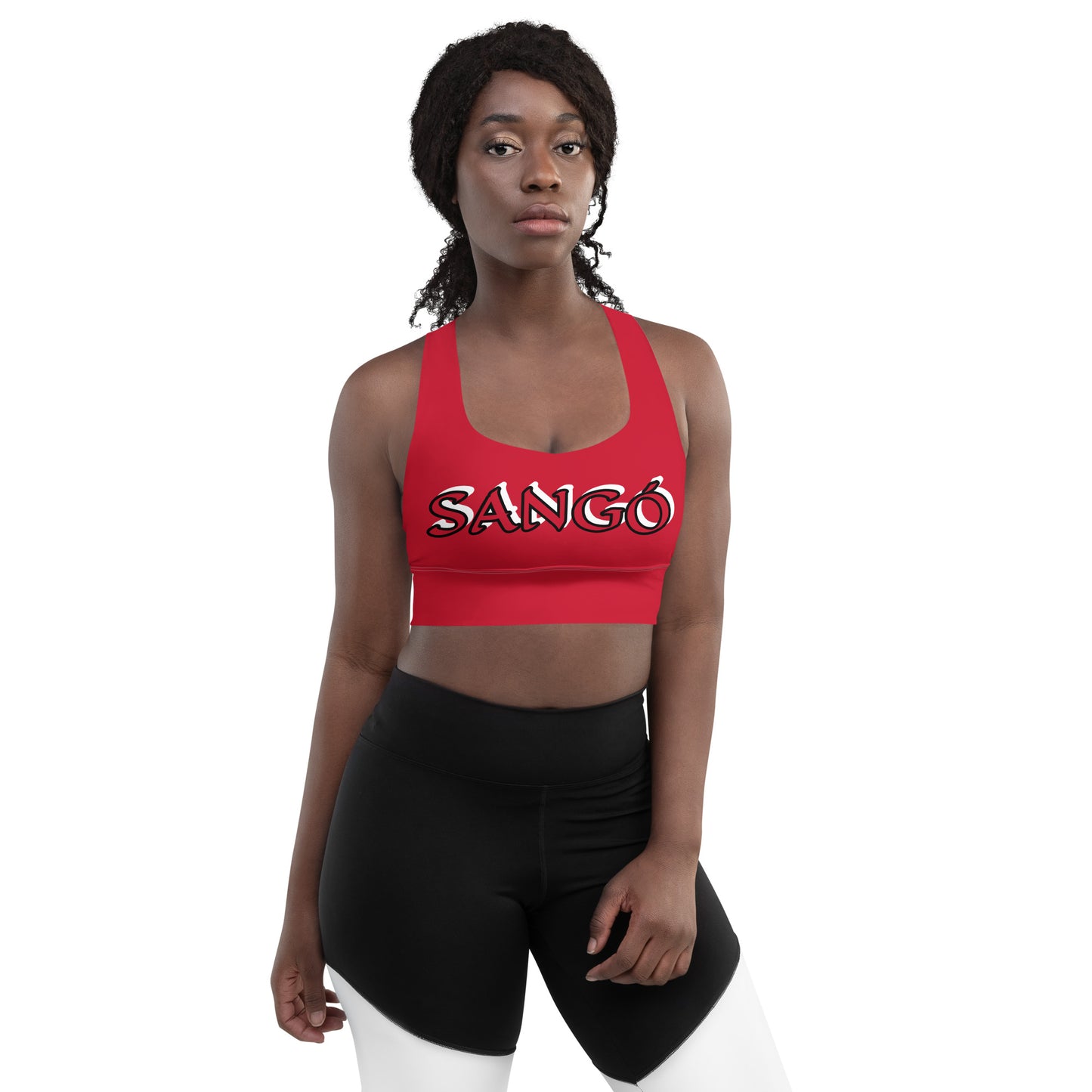 Sango Red/Black Longline sports bra