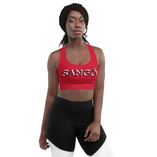 Sango Red/Black Longline sports bra