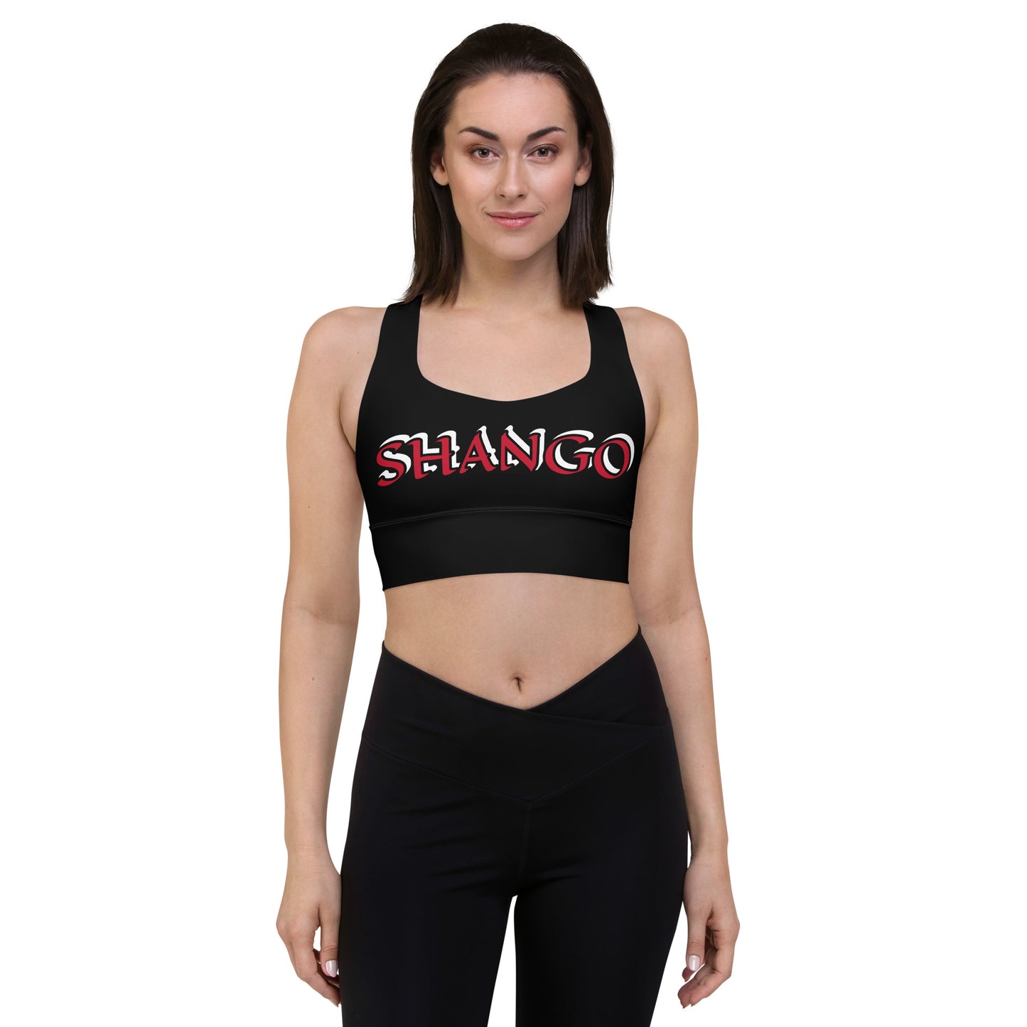 Shango Black Longline sports bra