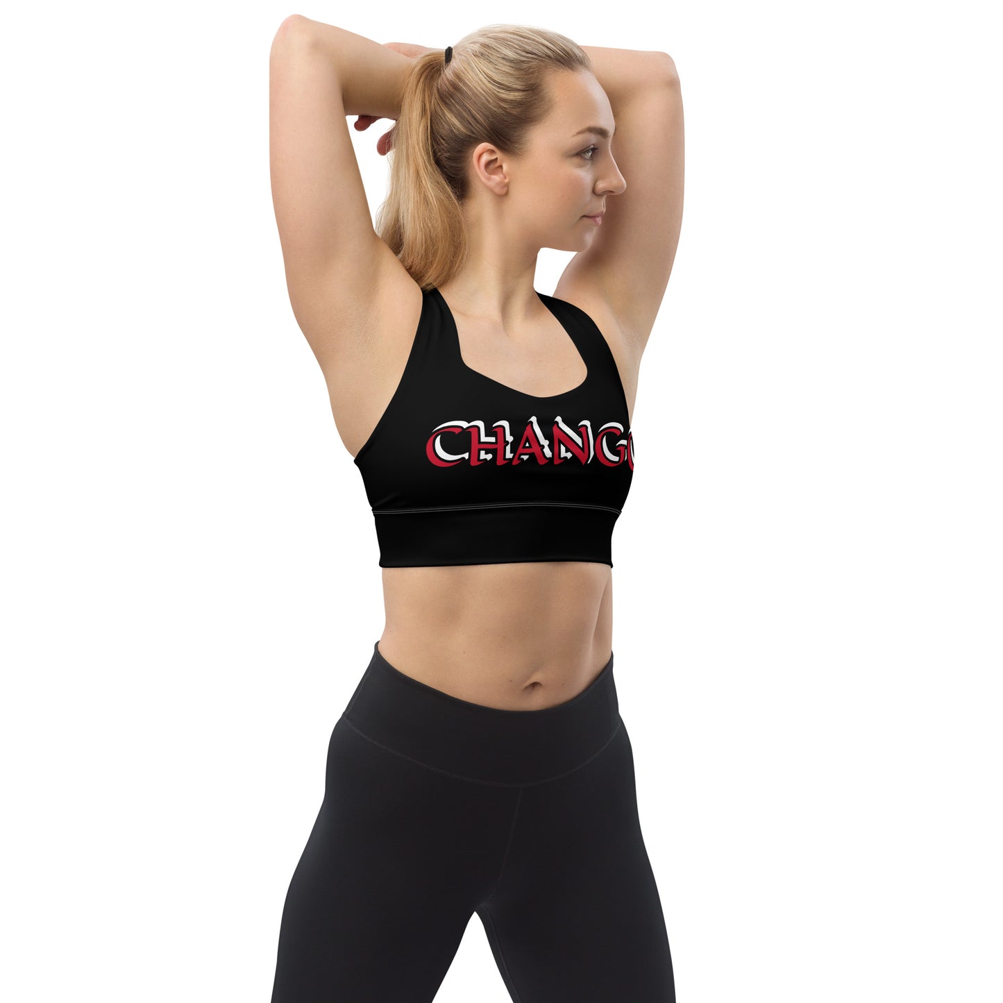 Chango Black Longline sports bra