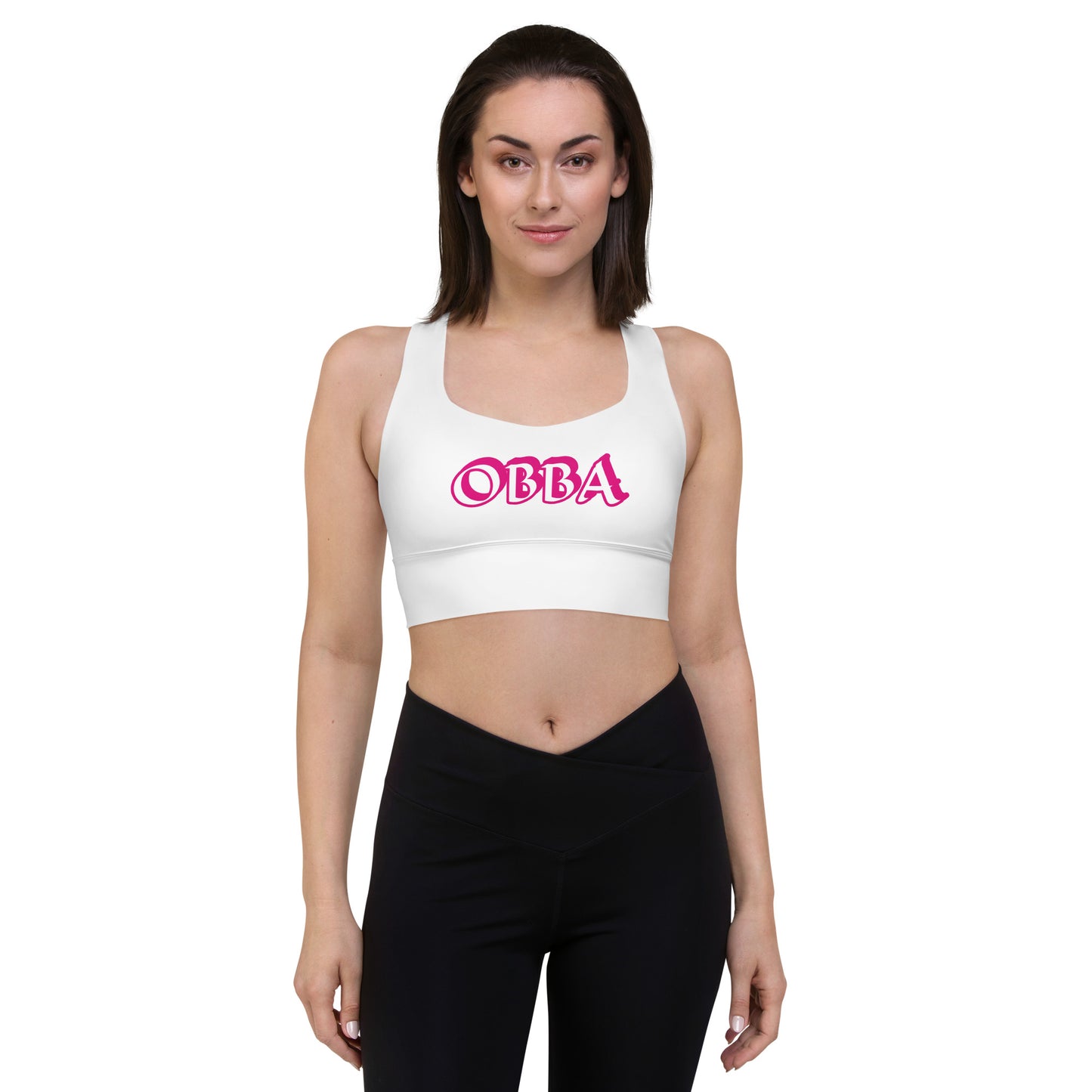 OBBA Nani White Longline sports bra