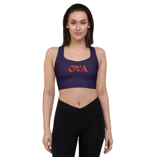 Oya Iyansan Eggplant Longline sports bra