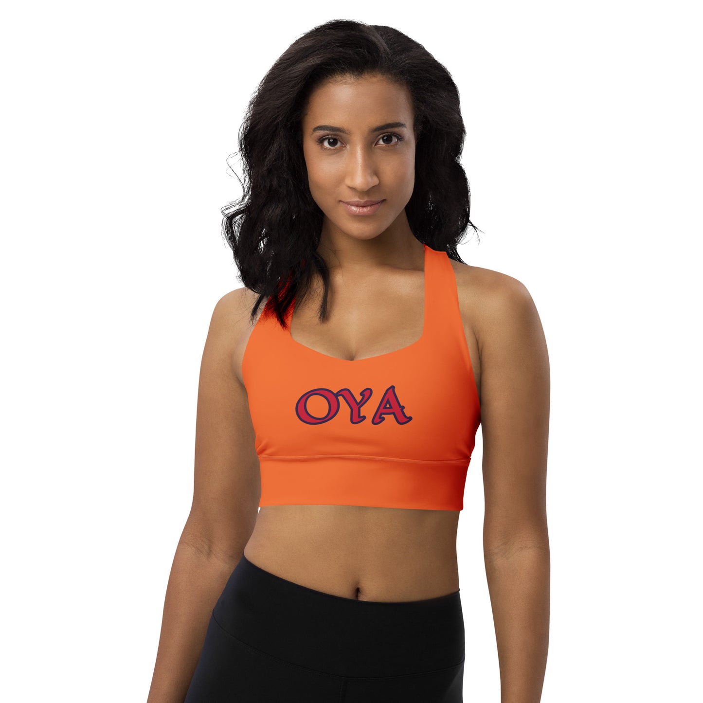 Oya Iyansan  orange Longline sports bra