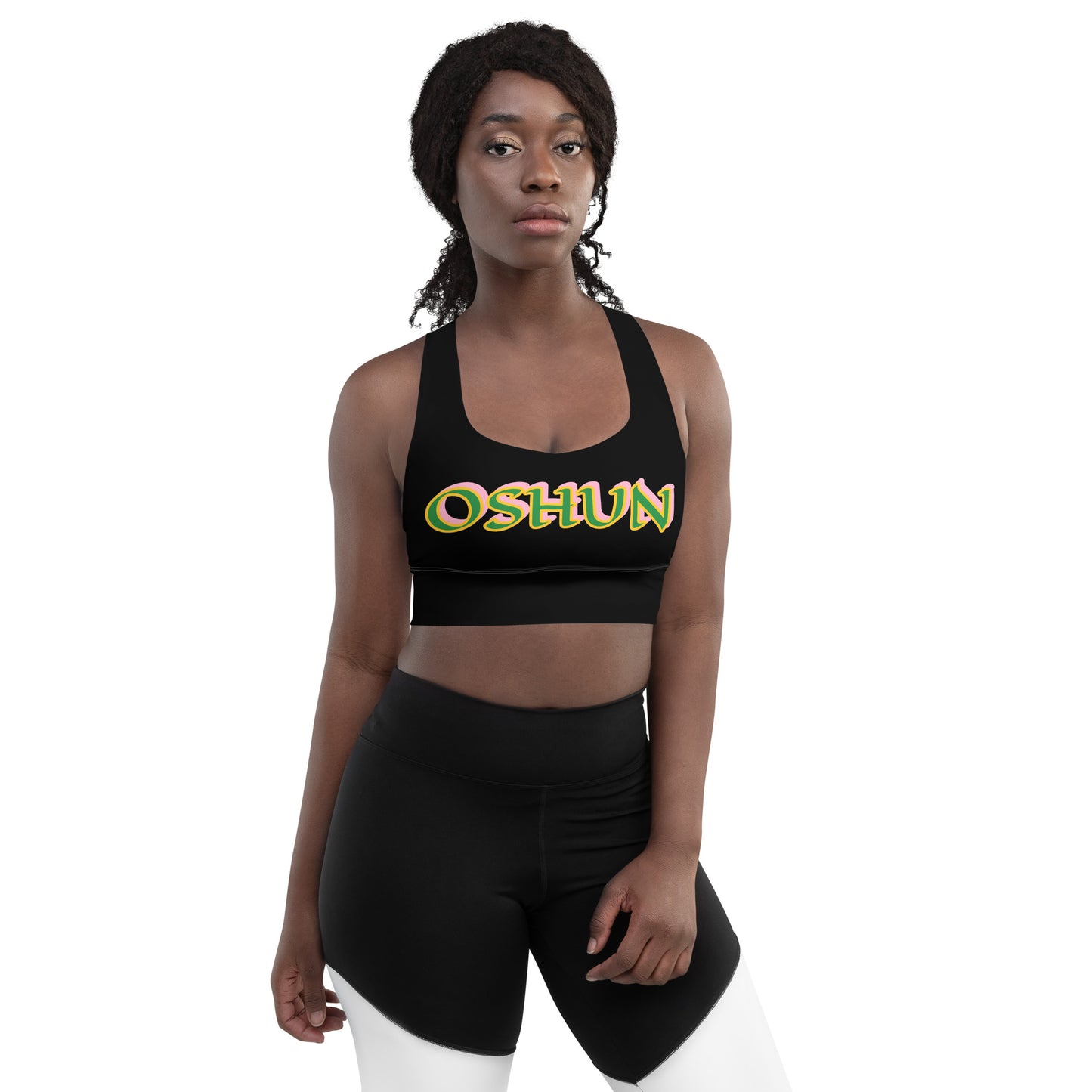 Oshun Ololodi Black Longline sports bra