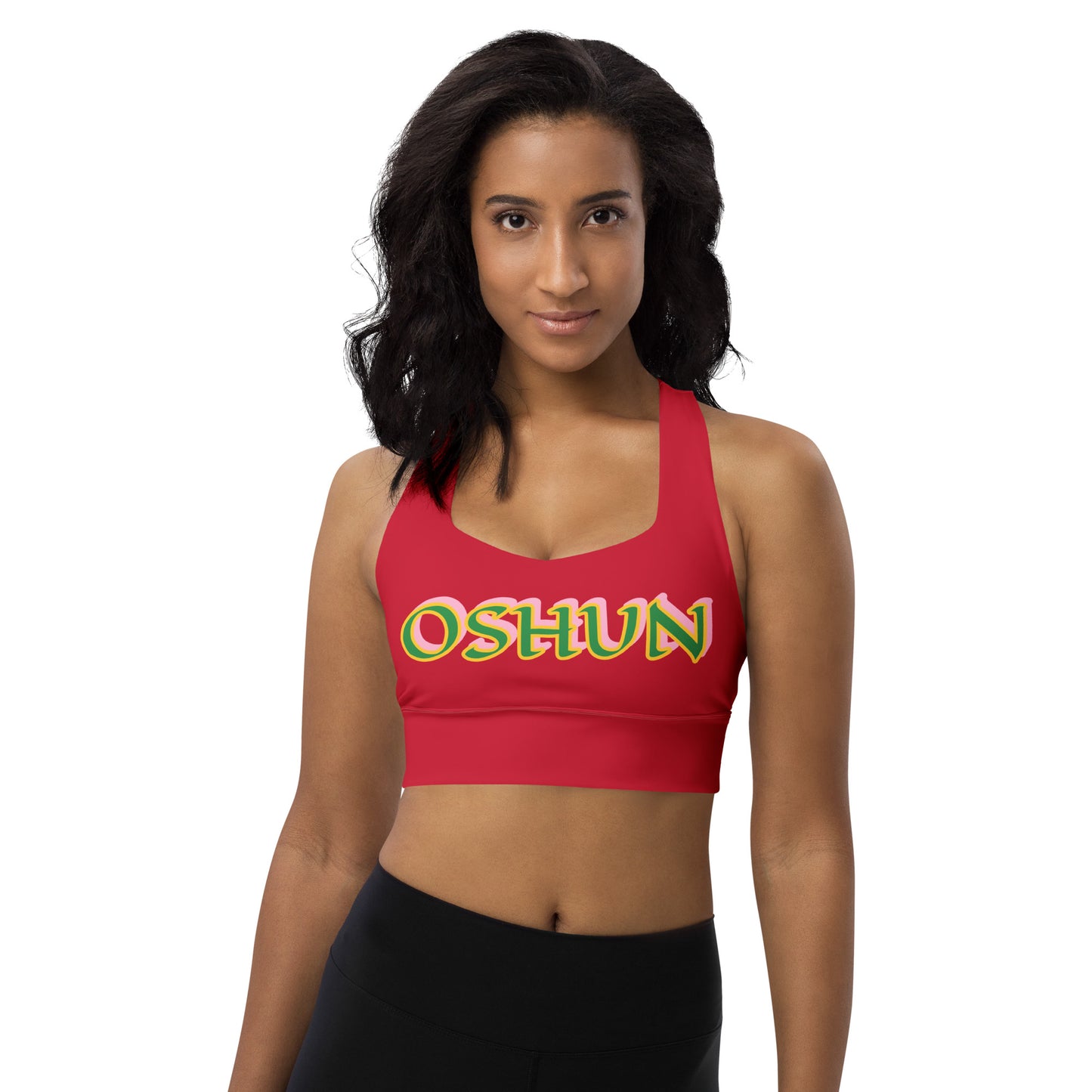 Oshun Ololodi Red Longline sports bra