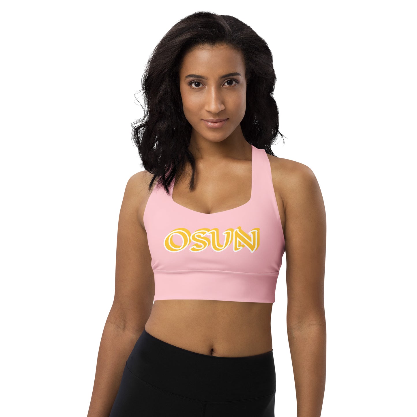 Osun Isese  Pink Longline sports bra