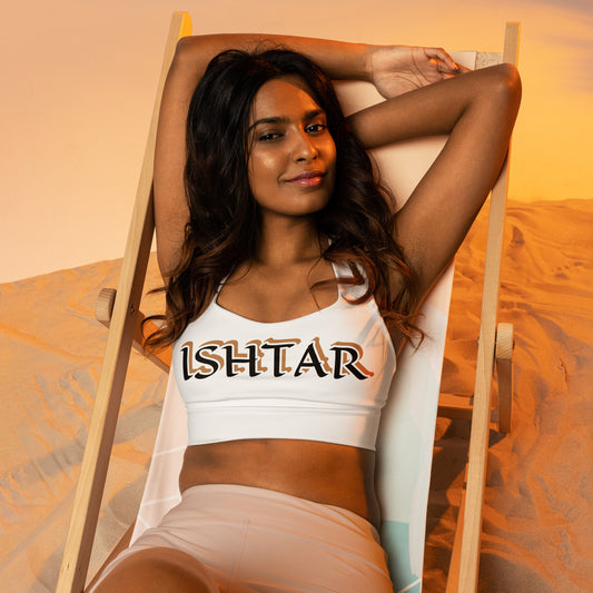 Ishtar Black/Gold Longline sports bra