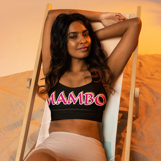 Mambo 3 Black Longline sports bra