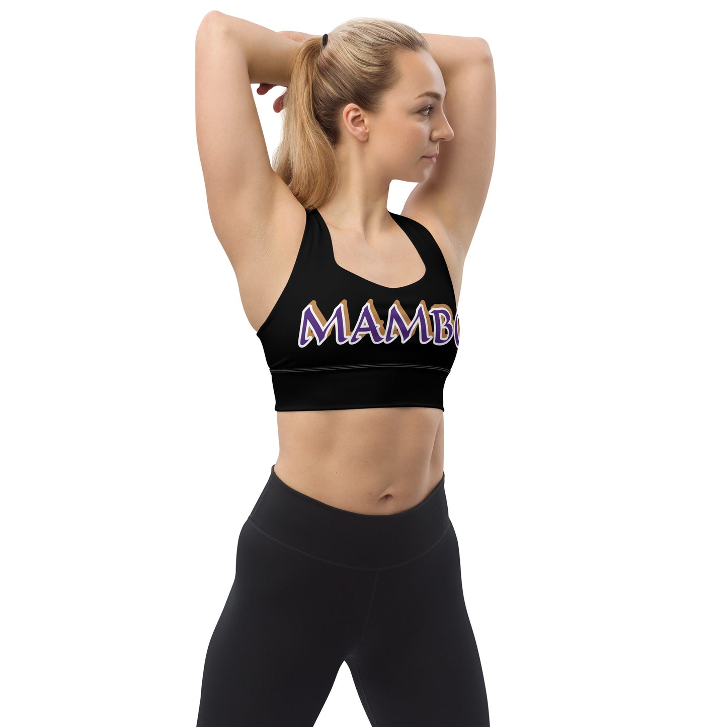 Mambo 4 Black Longline sports bra