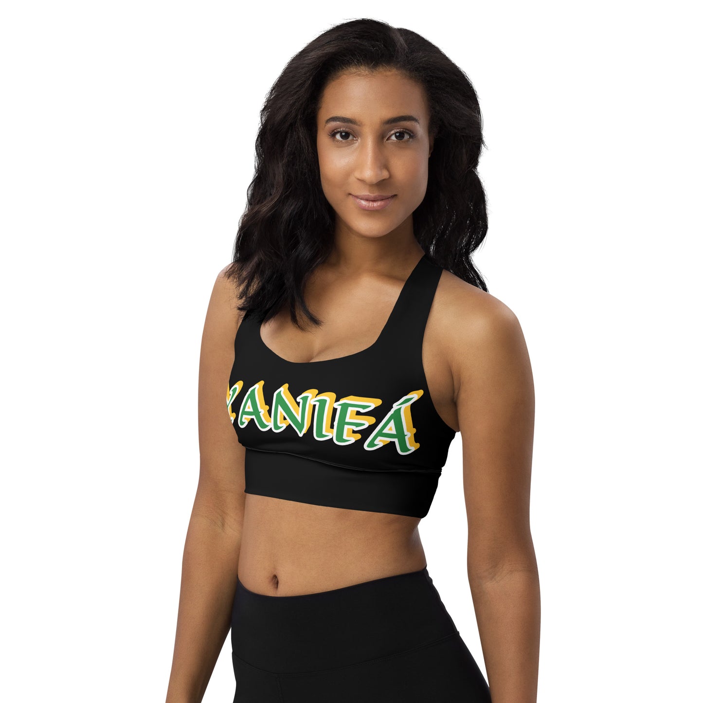 Iyanifa Lucumi Black Longline sports bra