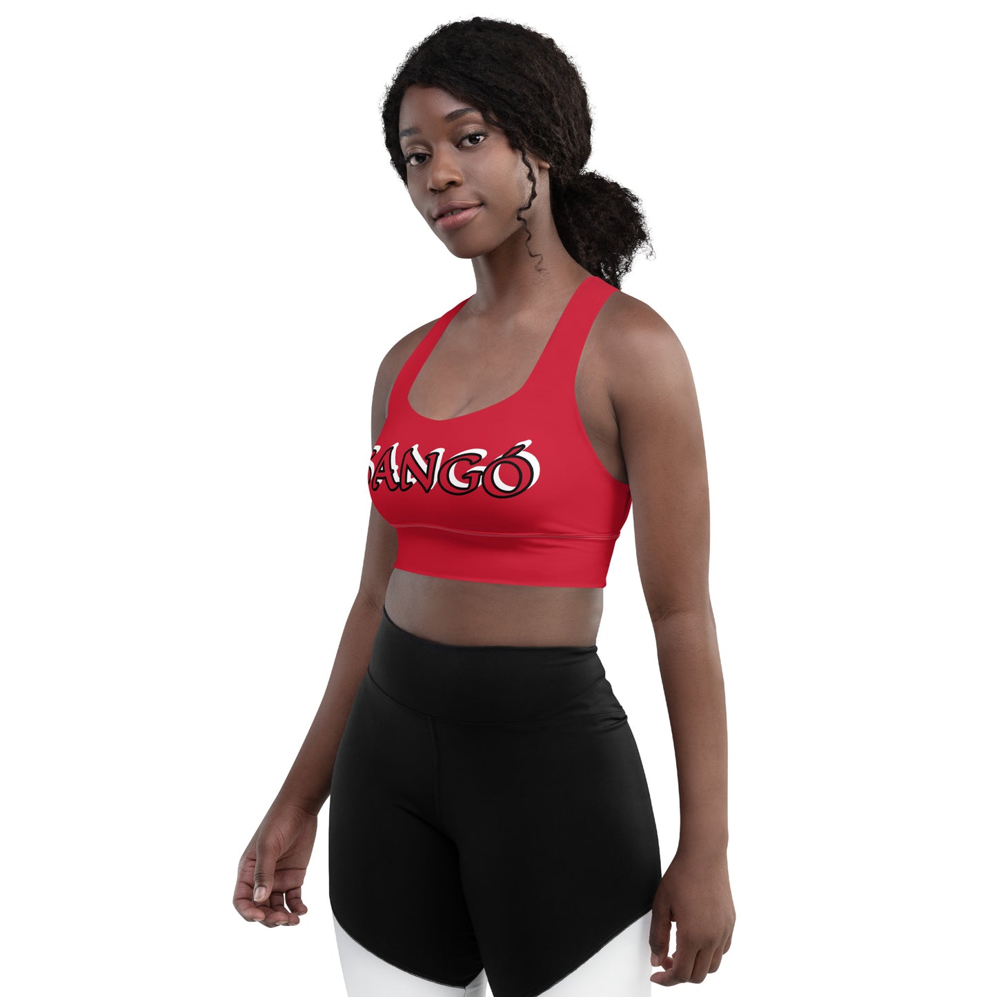 Sango Red/Black Longline sports bra