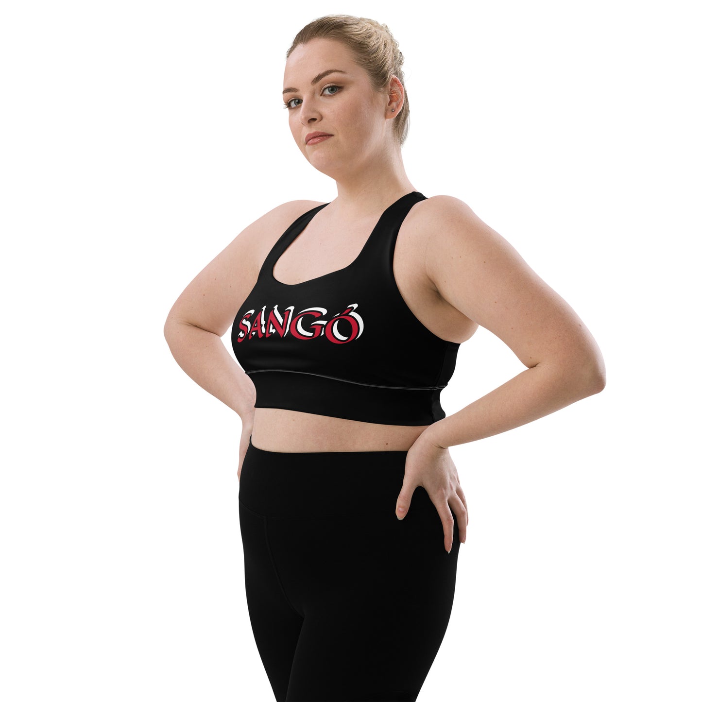 Sango Black Longline sports bra