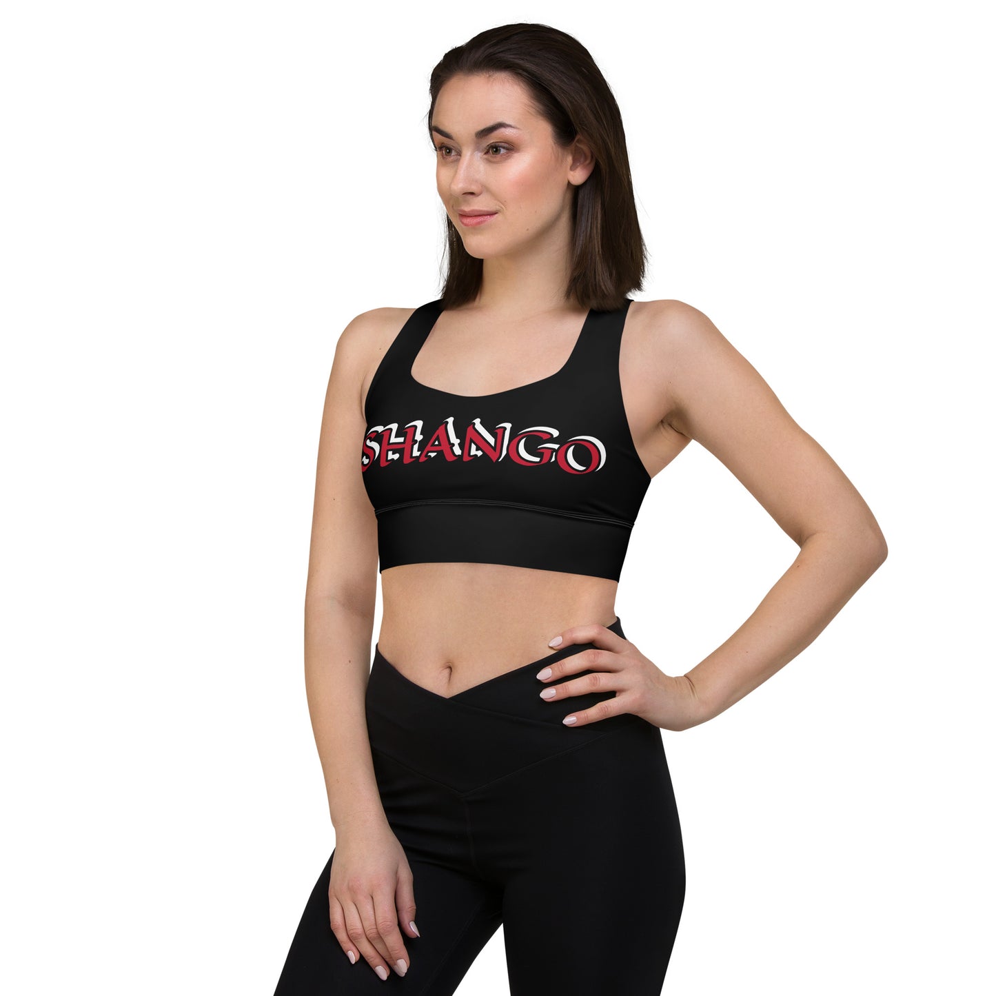 Shango Black Longline sports bra