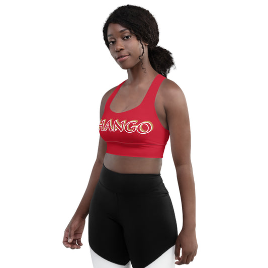 Chango Red/White Longline sports bra