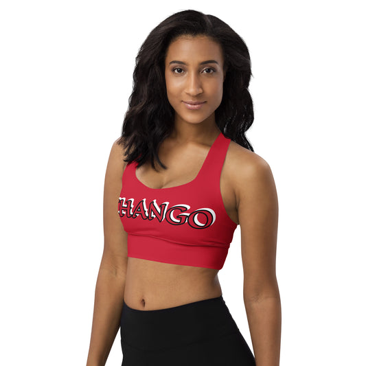 Chango Red/Black Longline sports bra