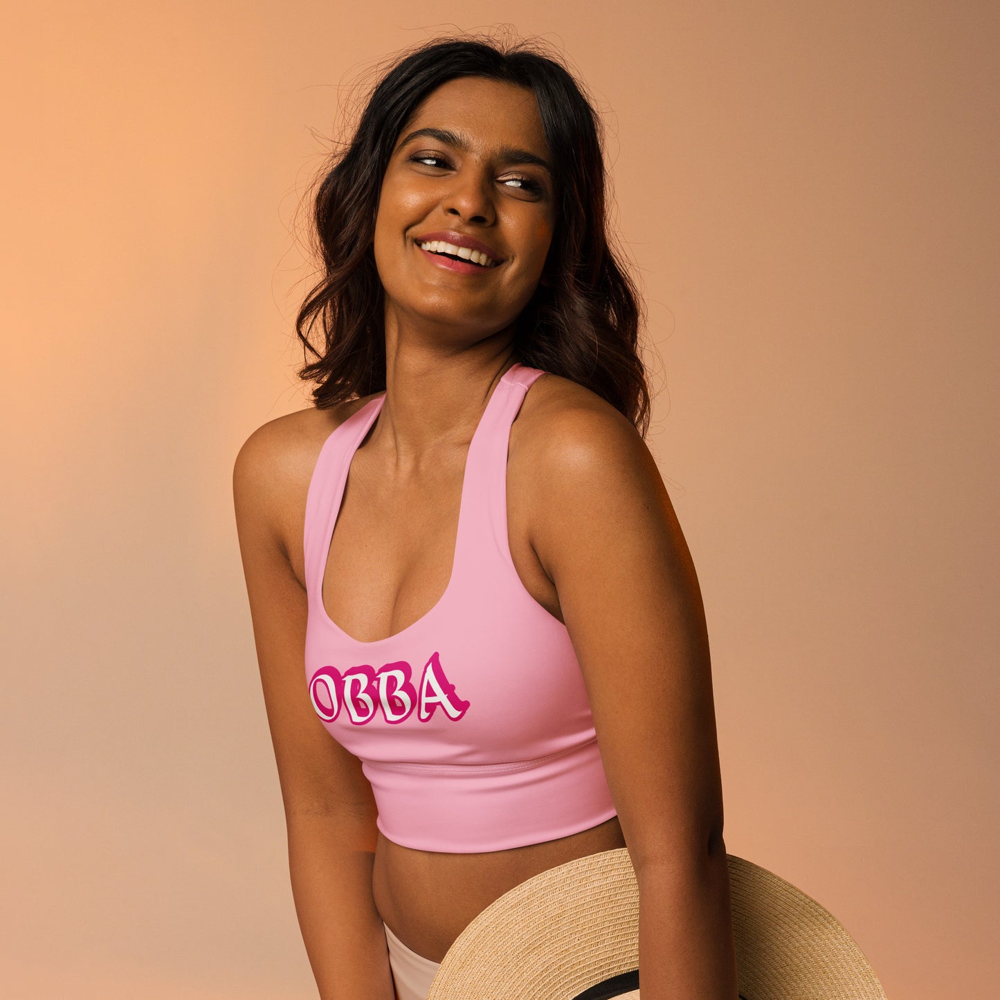 OBBA Nani  Pink Longline sports bra