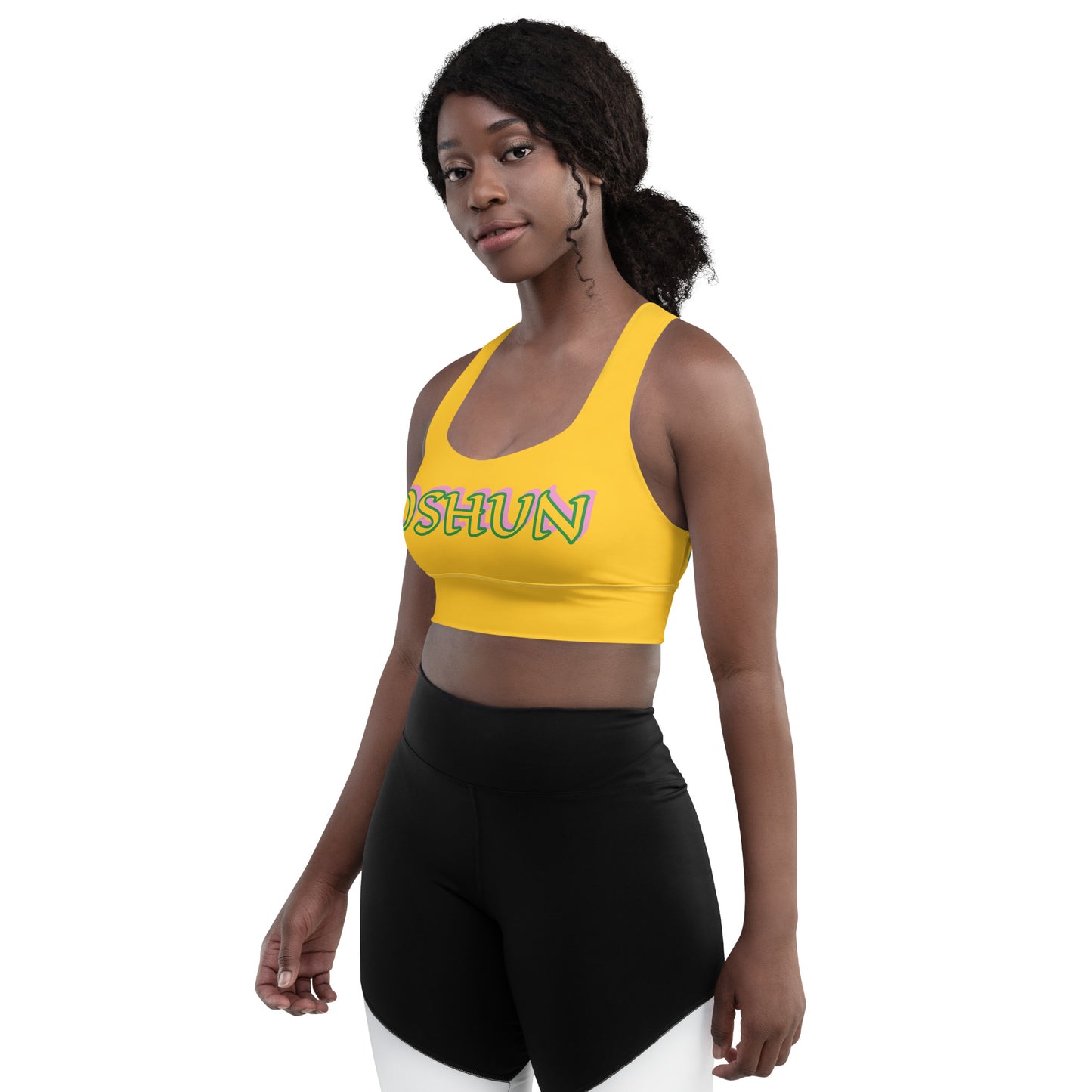 Oshun Ololodi Reverse Yellow Longline sports bra