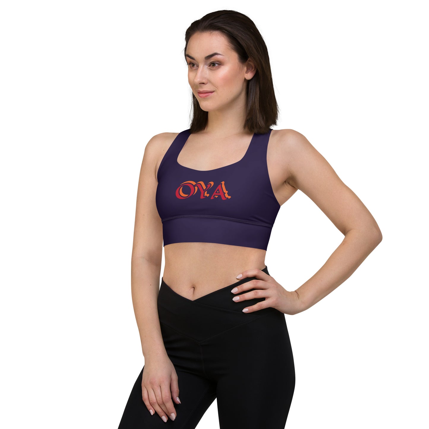 Oya Iyansan Eggplant Longline sports bra