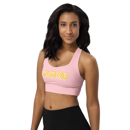 Osun Isese  Pink Longline sports bra