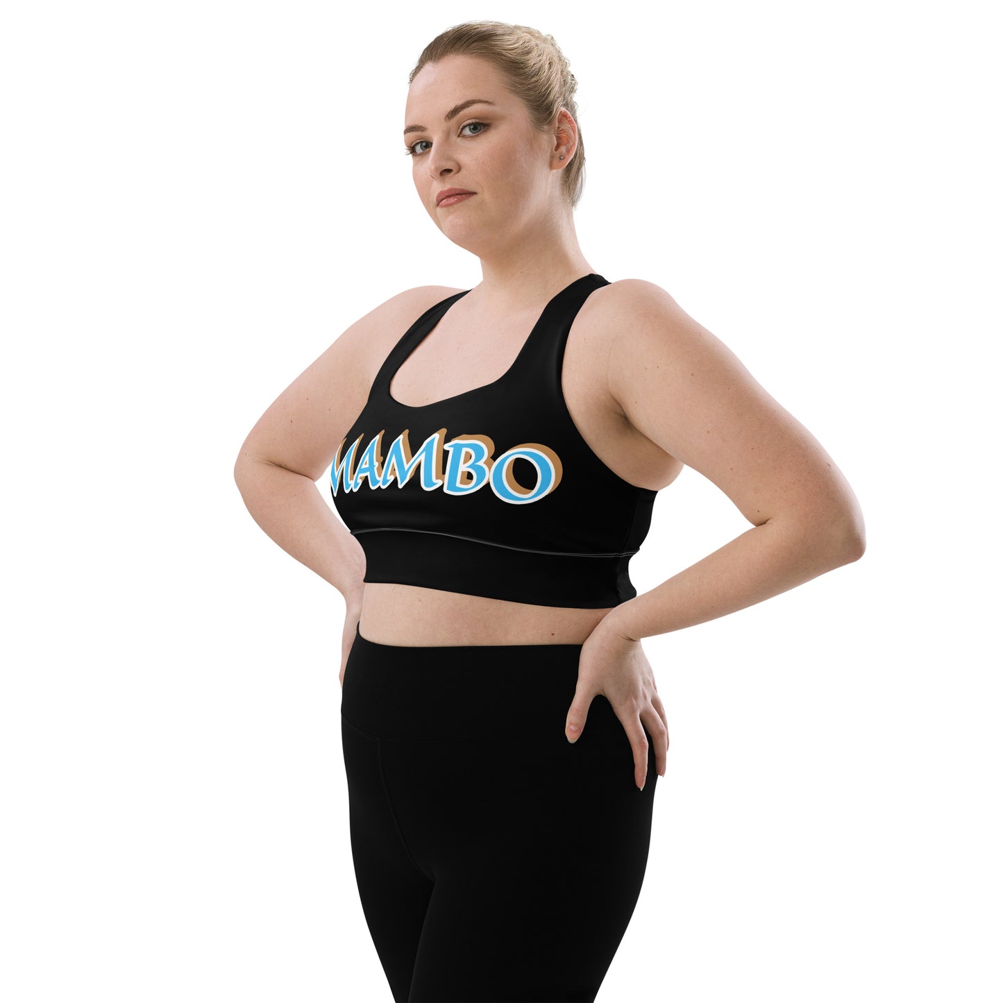 Mambo 5 Black Longline sports bra