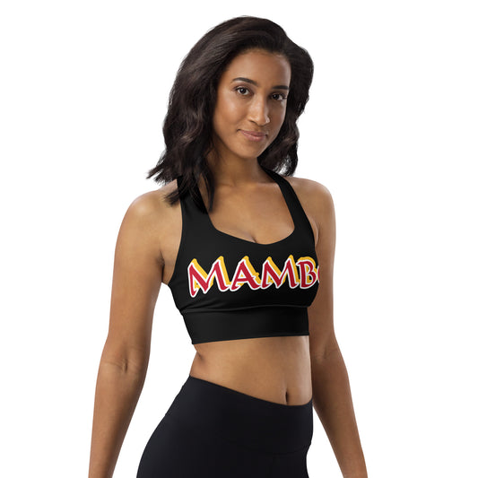 Mambo 1 Black Longline sports bra