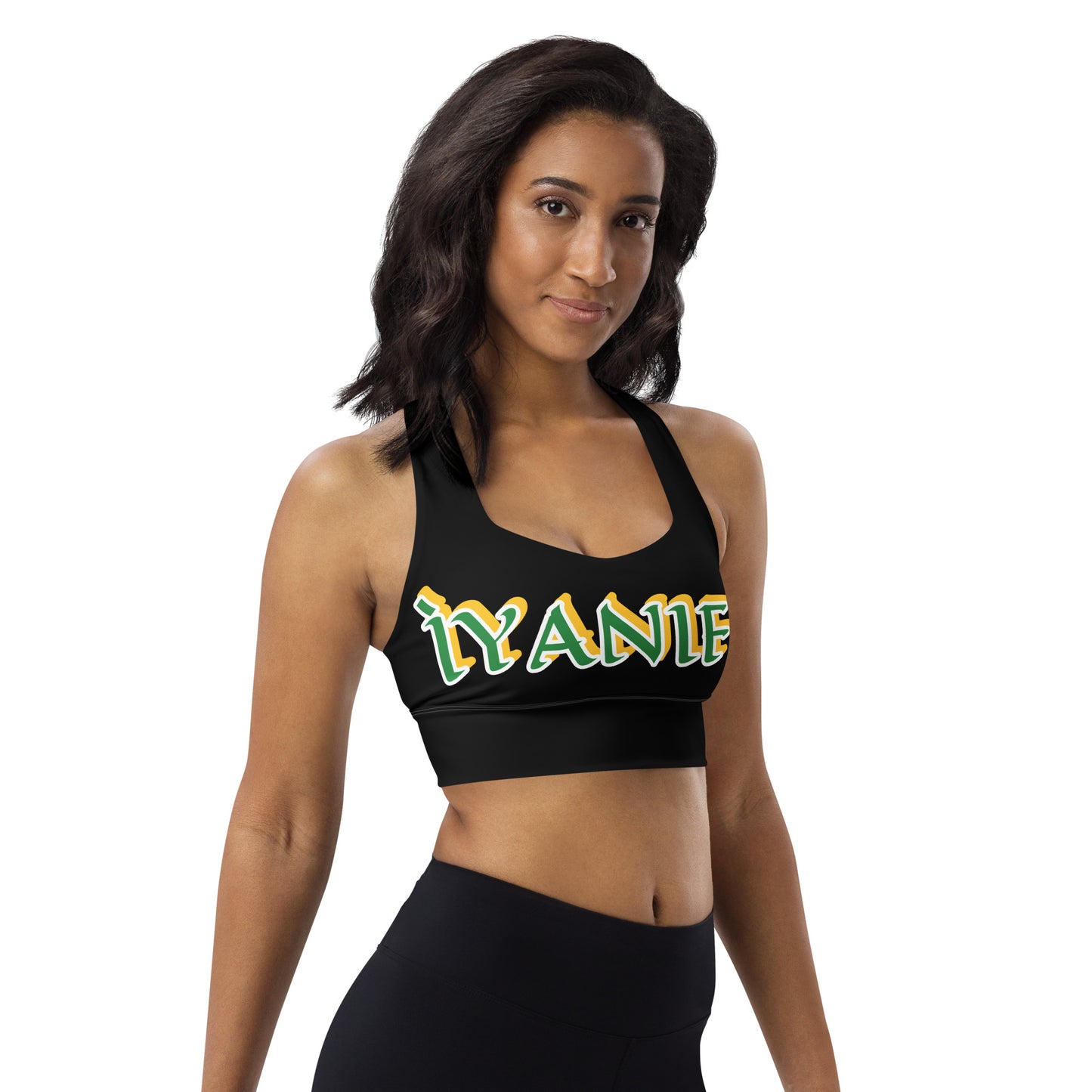 Iyanifa Lucumi Black Longline sports bra