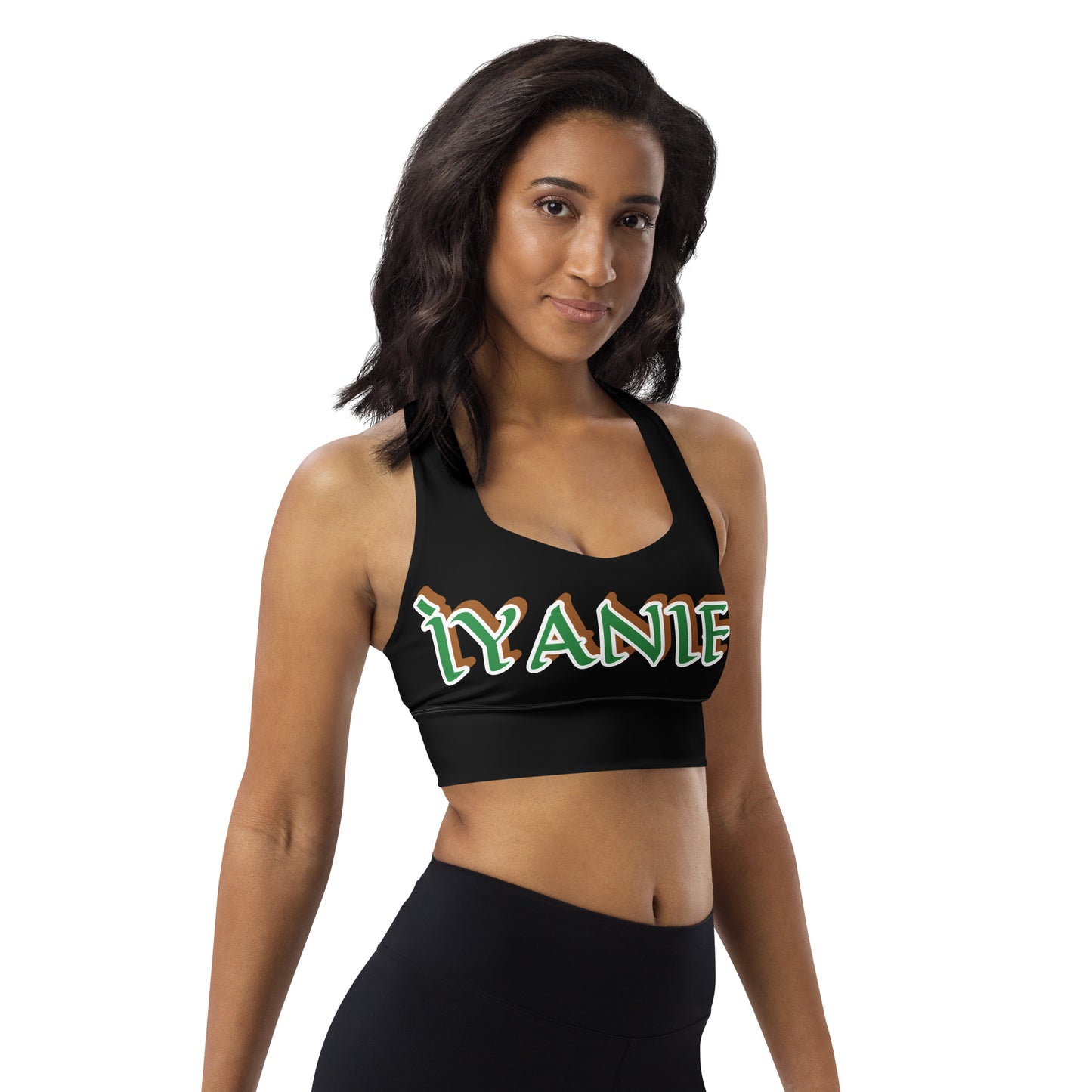 Iyanifa Isese Black Longline sports bra