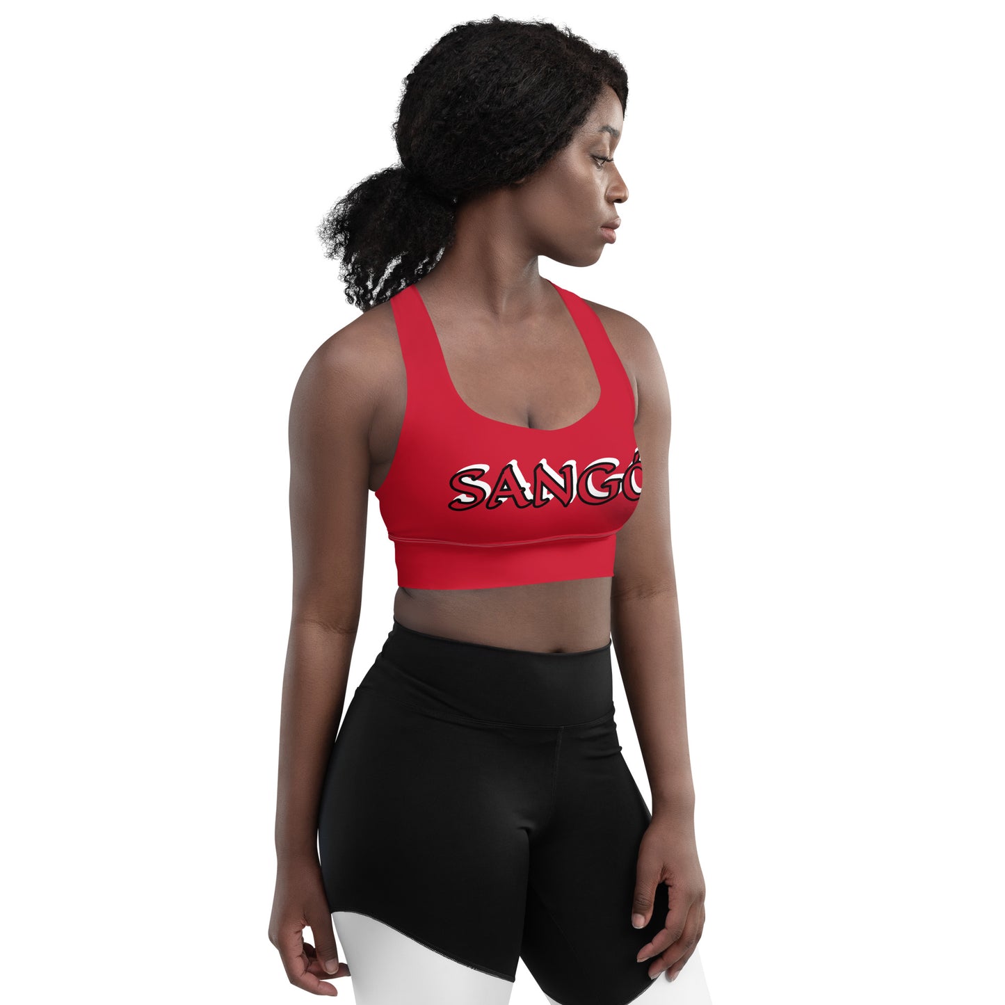 Sango Red/Black Longline sports bra