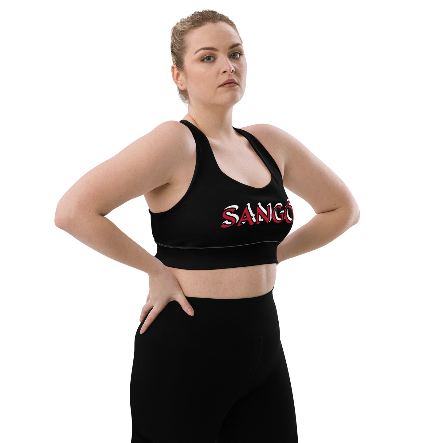 Sango Black Longline sports bra