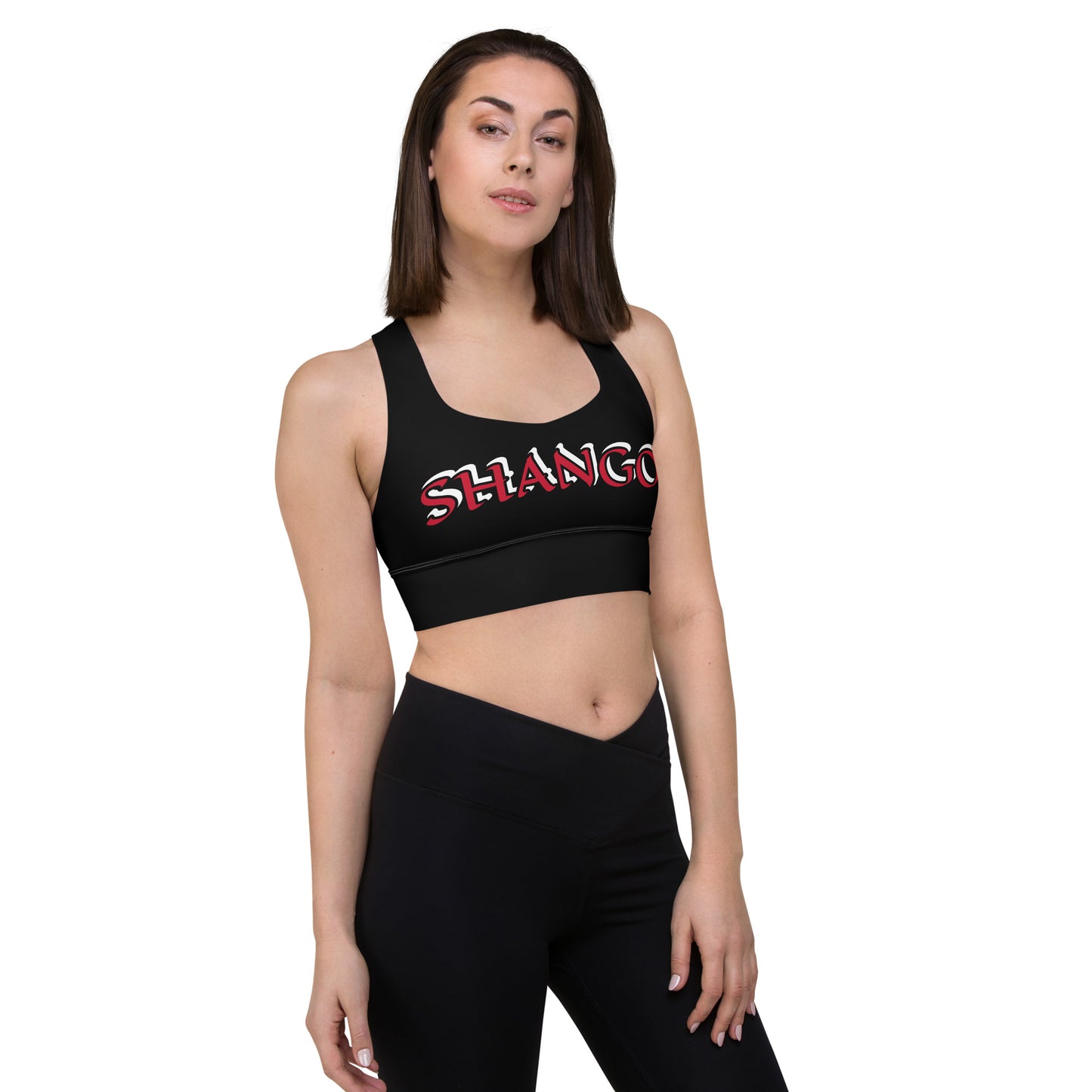 Shango Black Longline sports bra