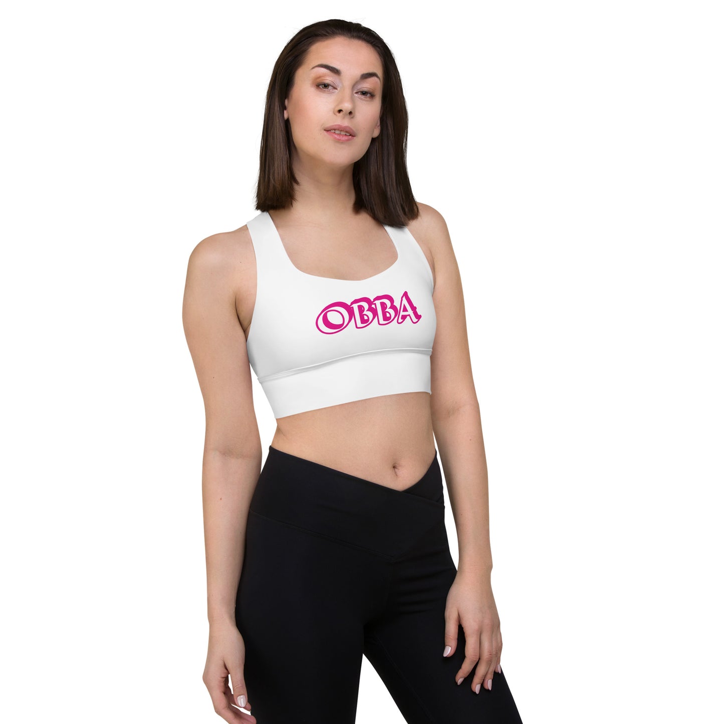 OBBA Nani White Longline sports bra