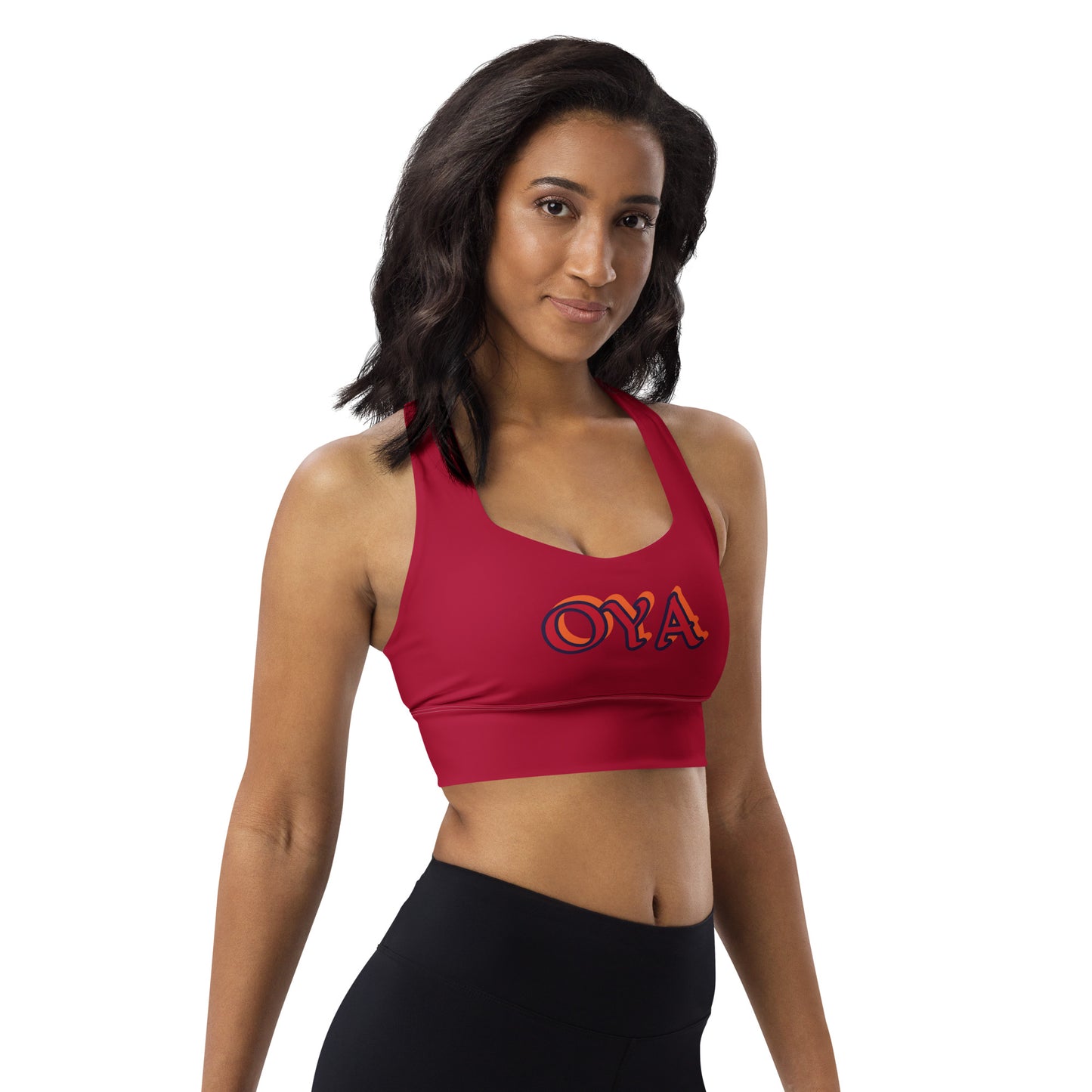 Oya Iyansan Wine Longline sports bra