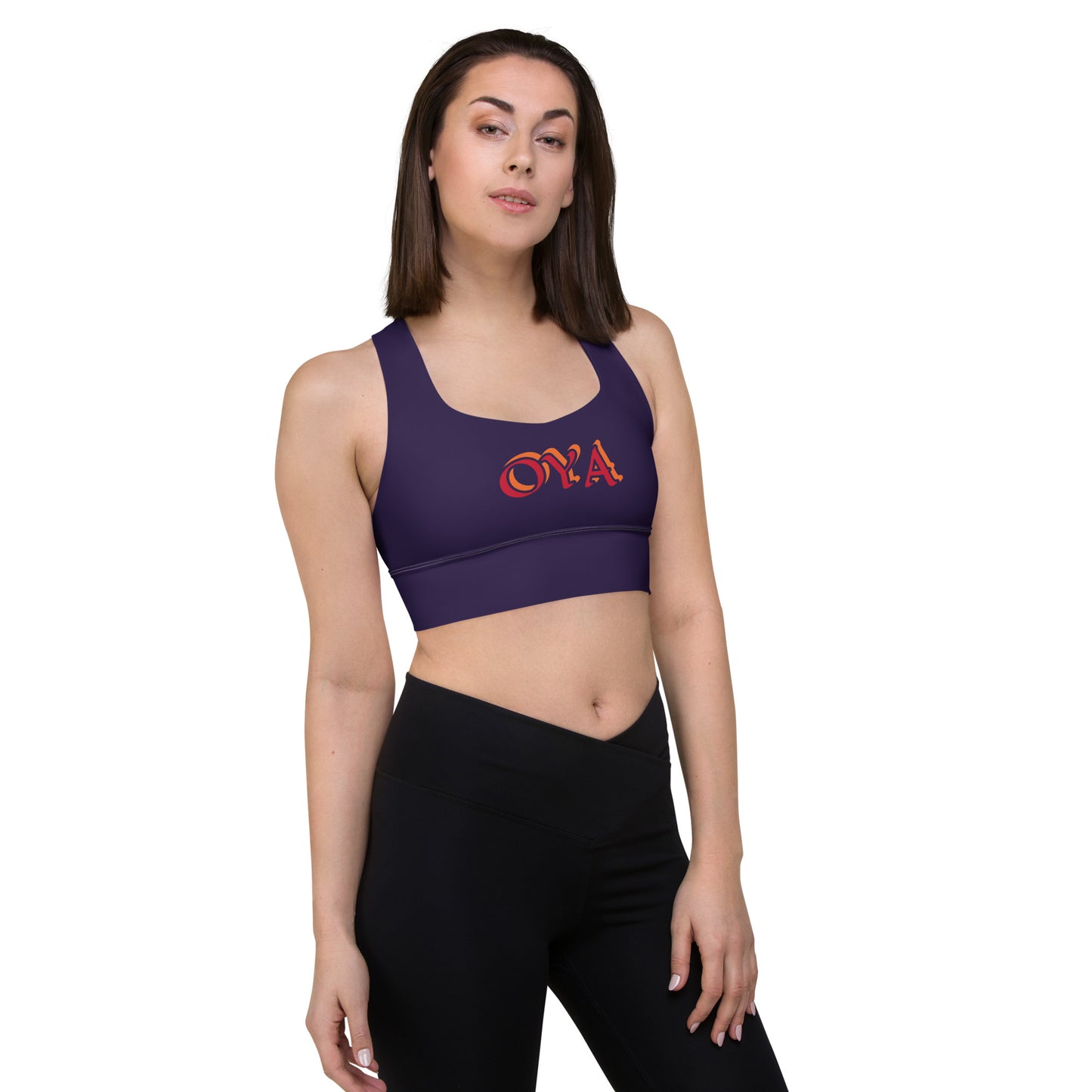 Oya Iyansan Eggplant Longline sports bra