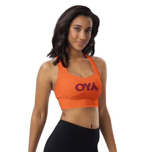 Oya Iyansan  orange Longline sports bra