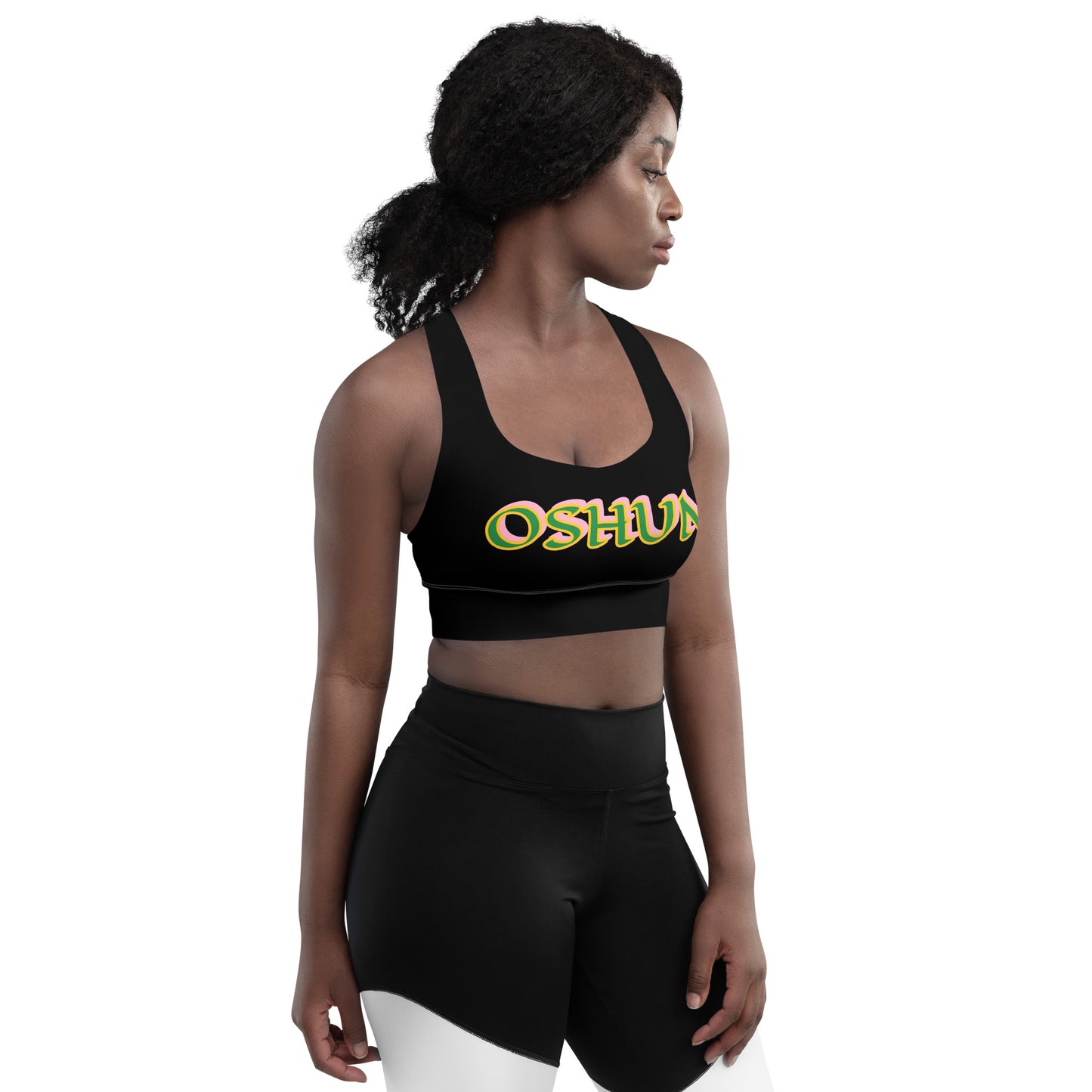 Oshun Ololodi Black Longline sports bra