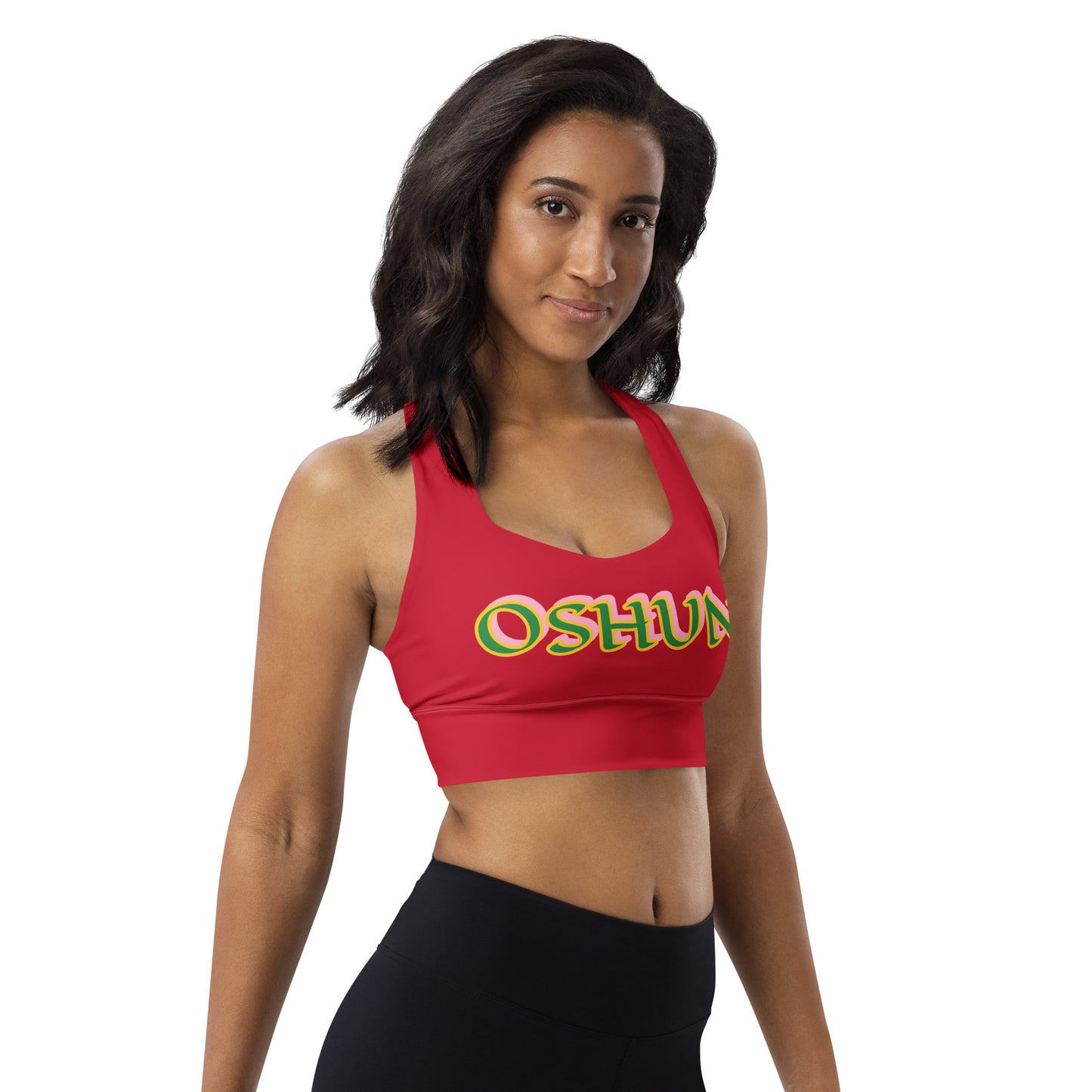 Oshun Ololodi Red Longline sports bra