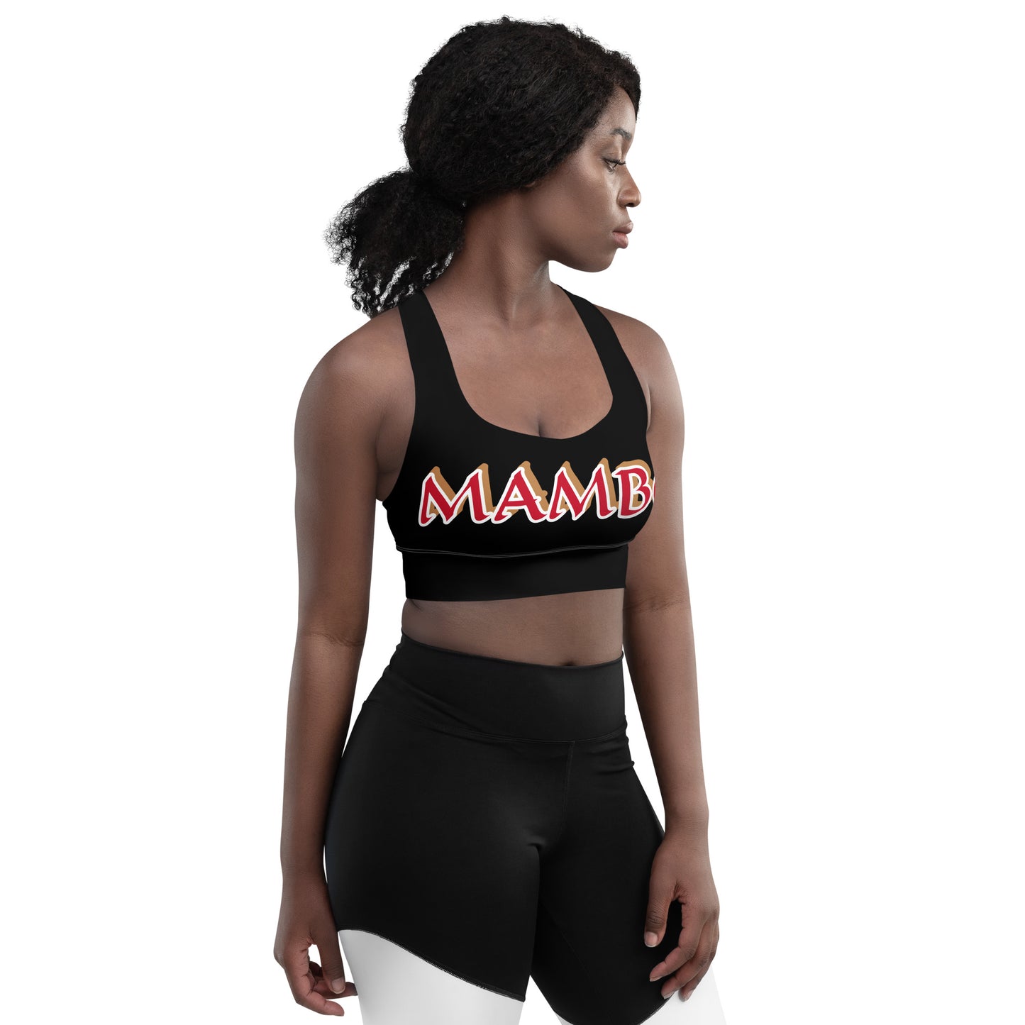 Mambo 2 Black Longline sports bra