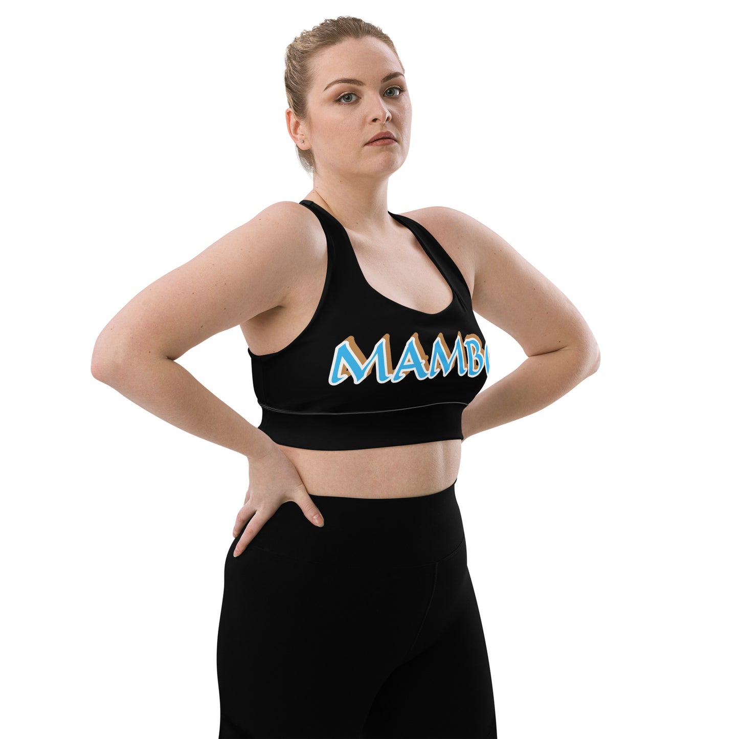 Mambo 5 Black Longline sports bra