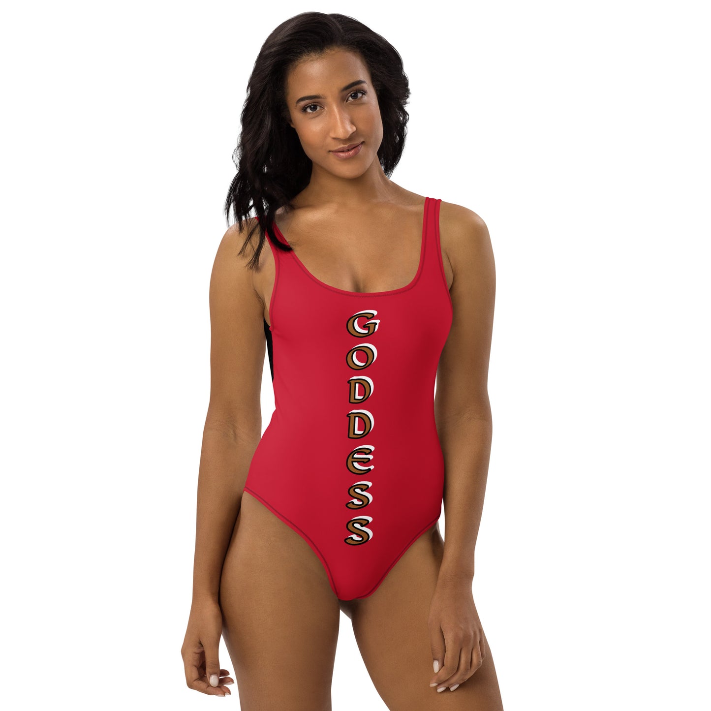 Goddess 1 vertical One-Piece Swimsuit Red/Black