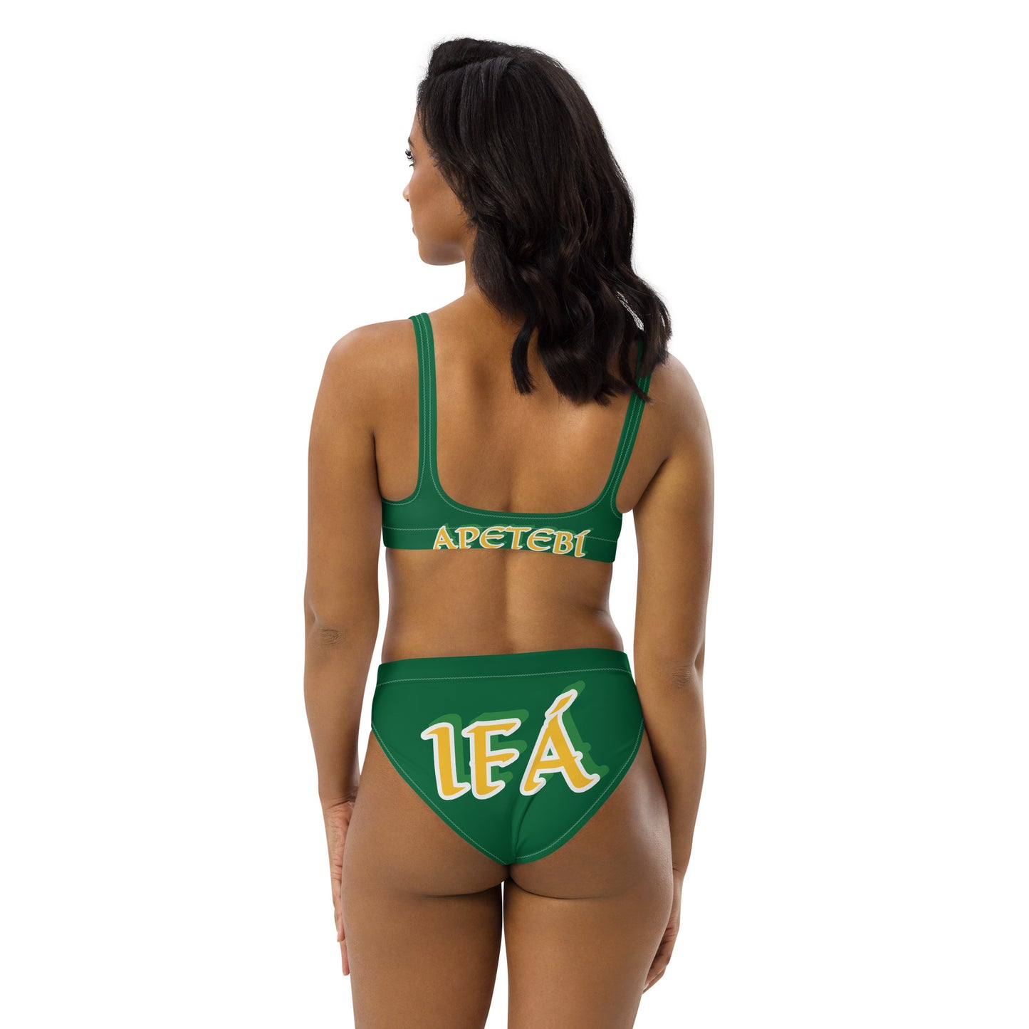 IFÁ Apetebi Lucumi Reverse high-waisted bikini Green