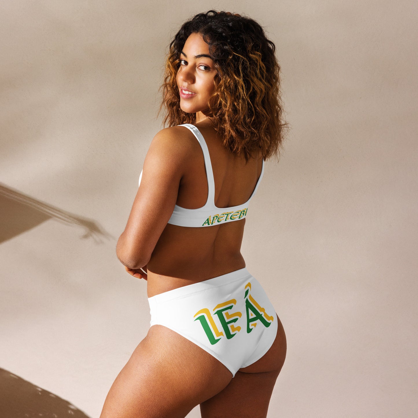 IFÁ Apetebi Lucumi high-waisted bikini White