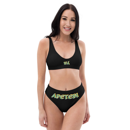 IFÁ Apetebi Lucumi high-waisted bikini Black