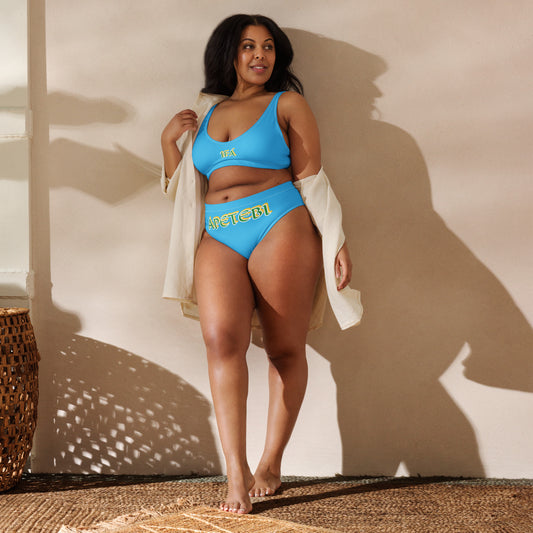 IFÁ Apetebi Lucumi high-waisted bikini Marine