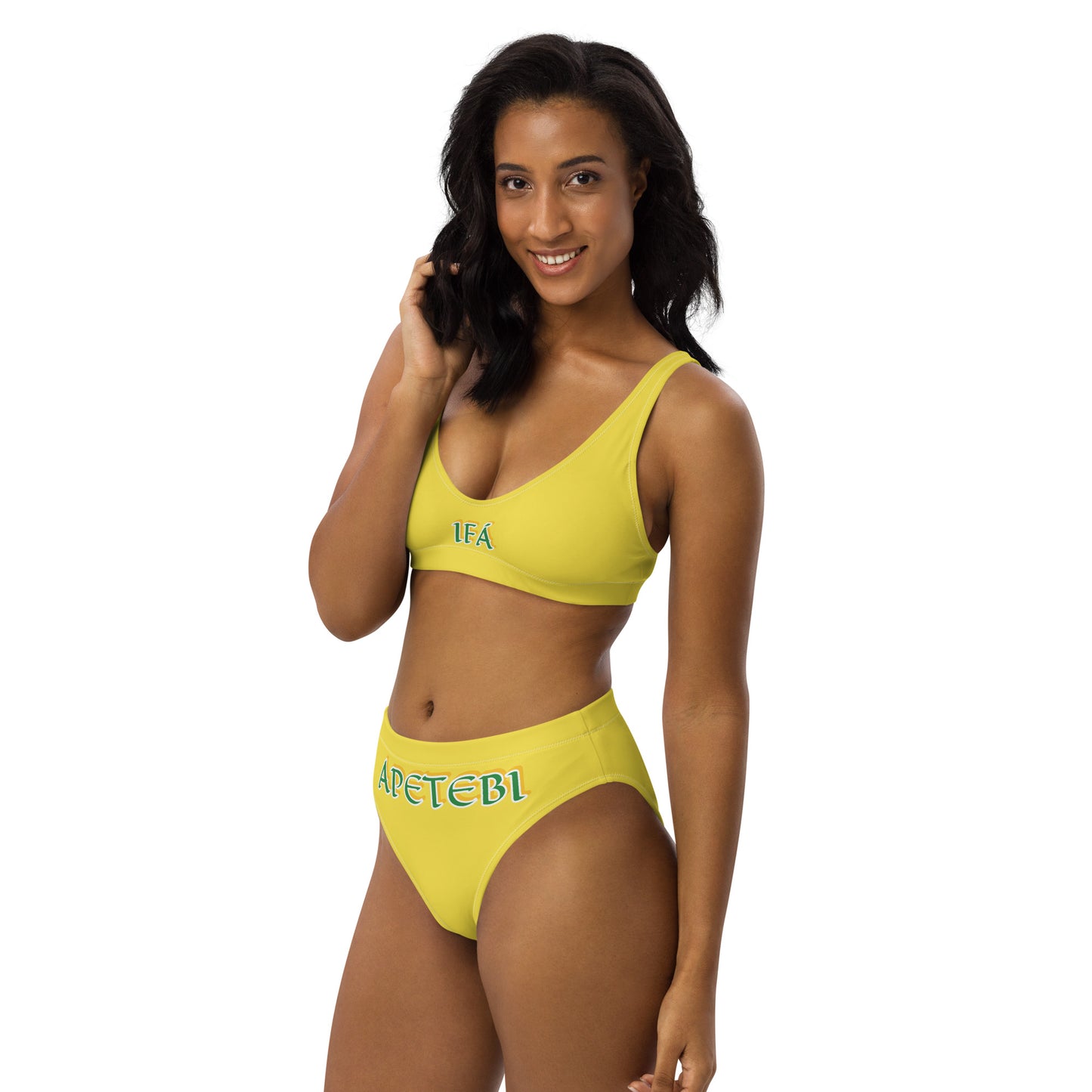 IFÁ Apetebi Lucumi high-waisted bikini Yellow