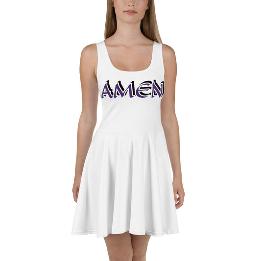 Amen Purple/Black Skater Dress