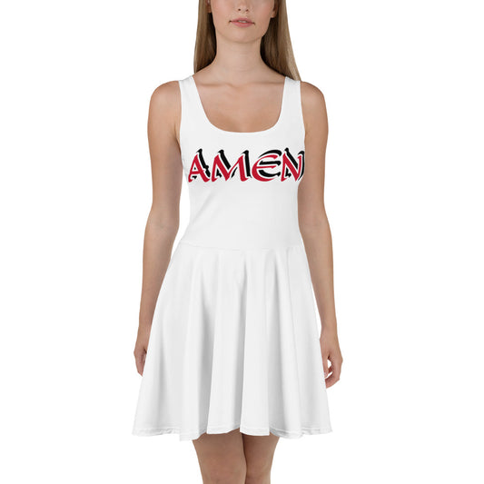 Amen Red/Black Skater Dress