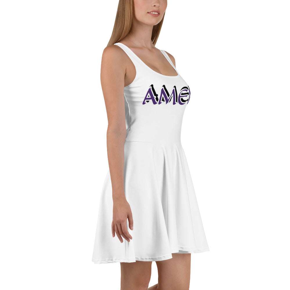 Amen Purple/Black Skater Dress