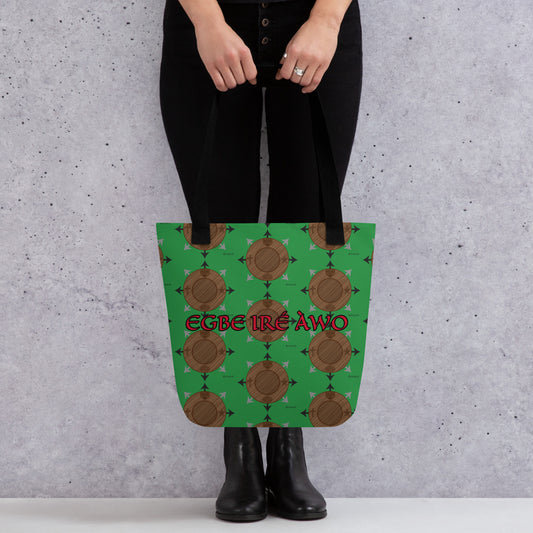 Egbe Ire Awo Green Logo Tote bag