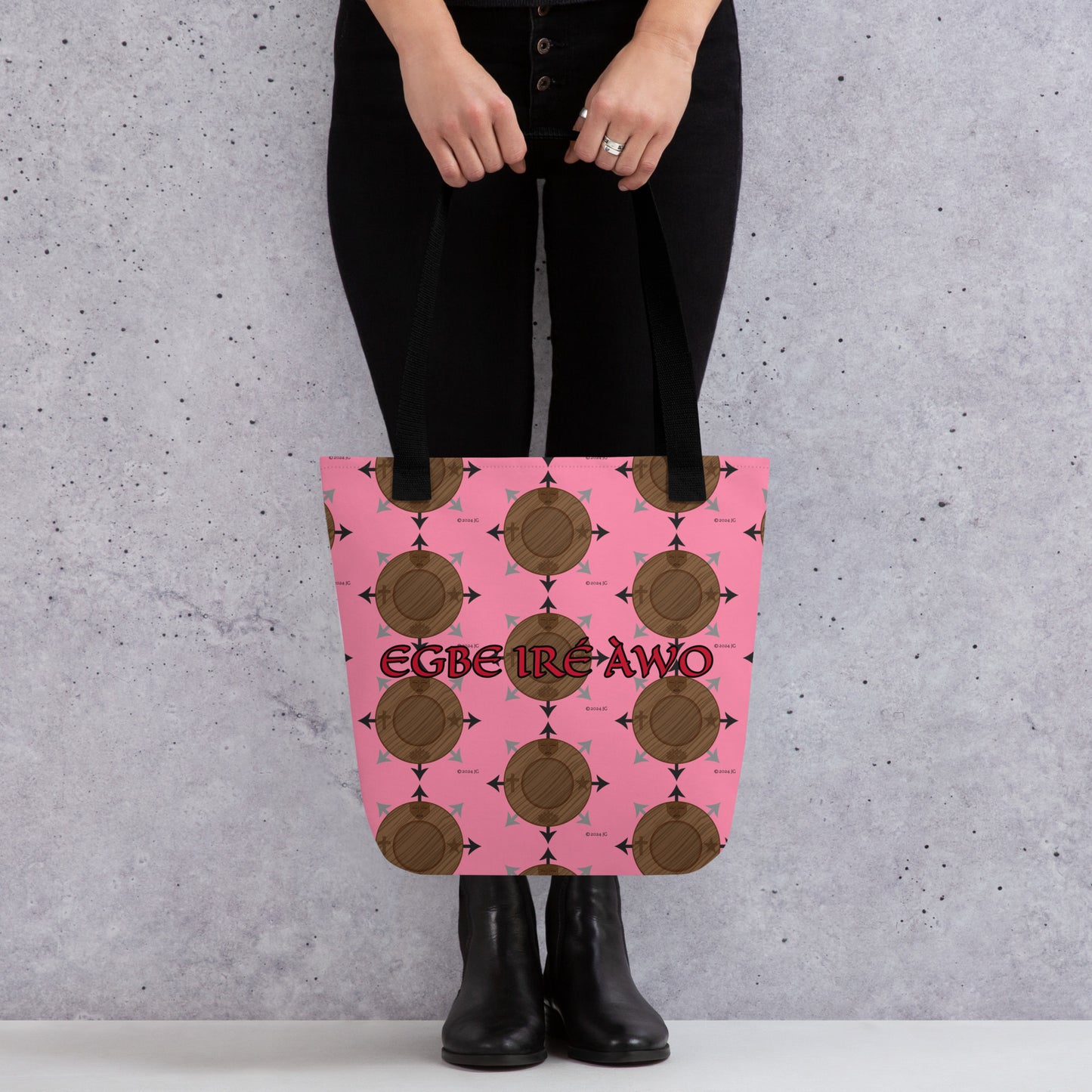 Egbe Ire Awo Pink Logo Tote bag