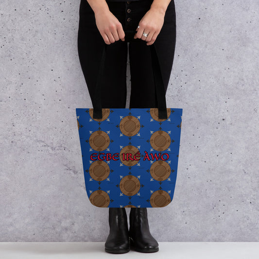 Egbe Ire Awo Blue Logo Tote bag